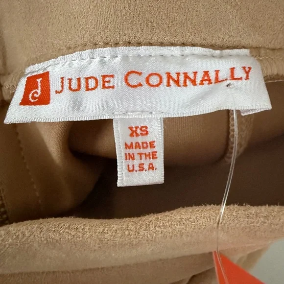 NWT Jude Connally Olivia faux suede camel ankle pants Size XS - Picture 9 of 11